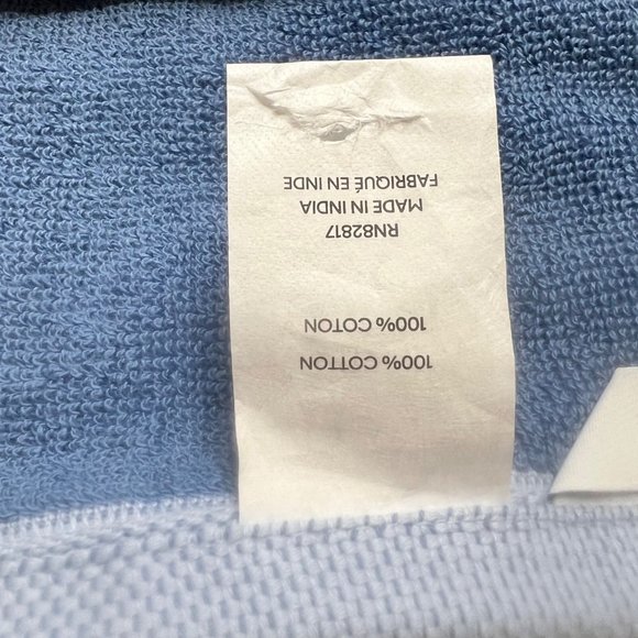 Lacoste Bath Towel 30" x 52" Match Cotton Colorblocked Blue Pool Beach New - Picture 6 of 7